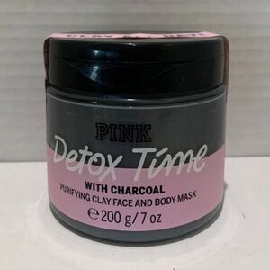 PINK Victoria's Secret Detox Time Charcoal Mask - Black and Pink